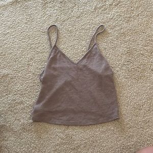 Tan Waffle Tank Top